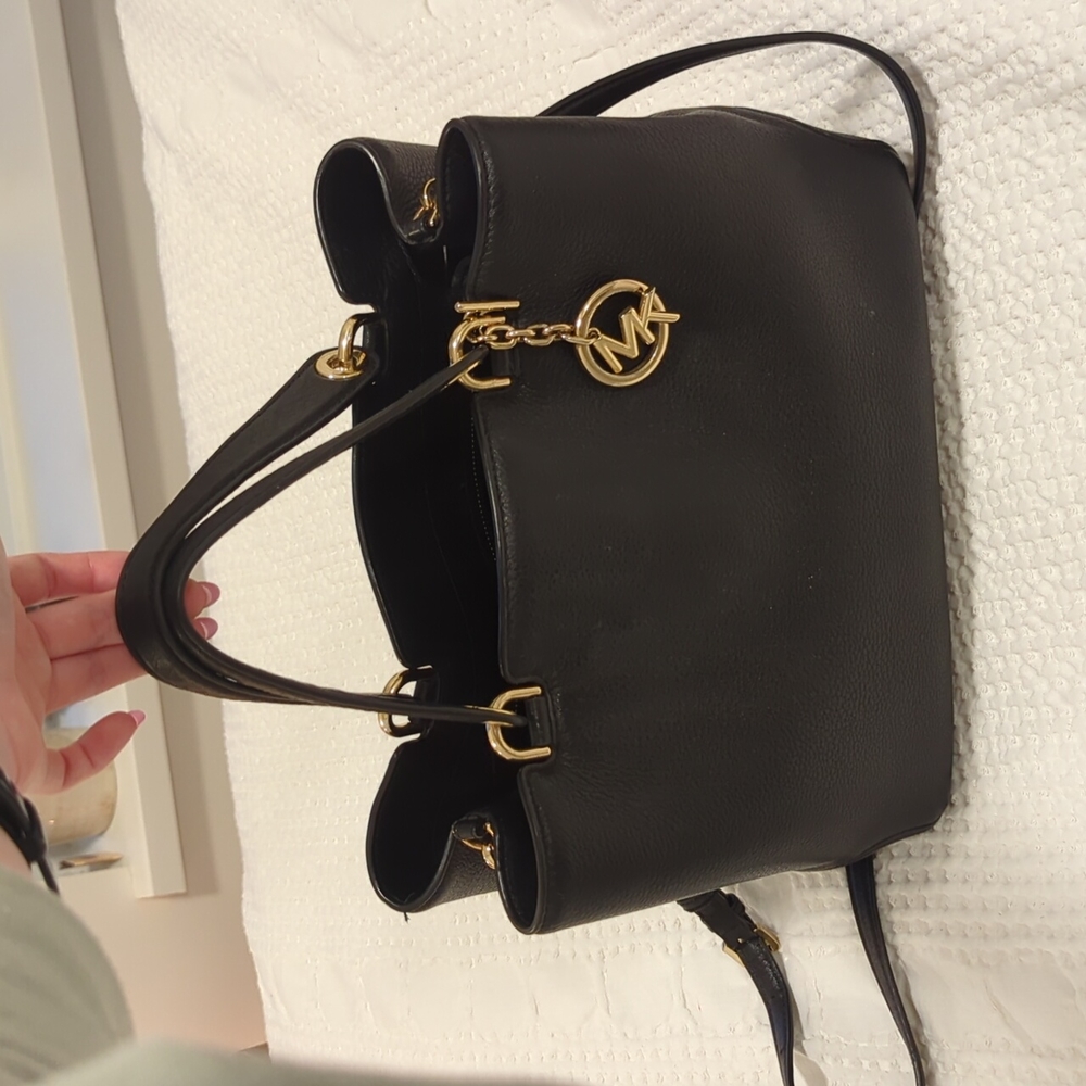 Michael Kors Black Leather Purse - Picture 2 of 3